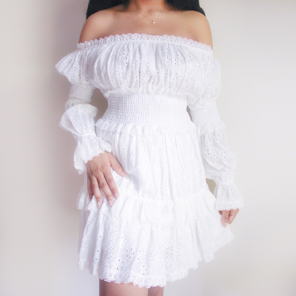 NWT Divine Heritage White Eyelet Dress
